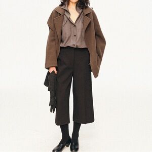 In Hug Black Culotte Wide Leg Cropped Pants 27